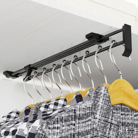 455 Mm Schiebe-kleiderbügeltür, Schiebe-garderobenstange, Länge Der Schiebe-garderobenstange, Einziehbare Garderobenstange Für Kleiderschränke Und Lagerbereiche