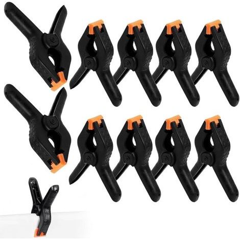 10 Pinces À Ressort De 4 Pouces, Multifunktionspinken Aus Schwarzem Nylon Für Holzarbeiten, Fotografie, Baupläne, Garten, Terrasse Und Handwerker