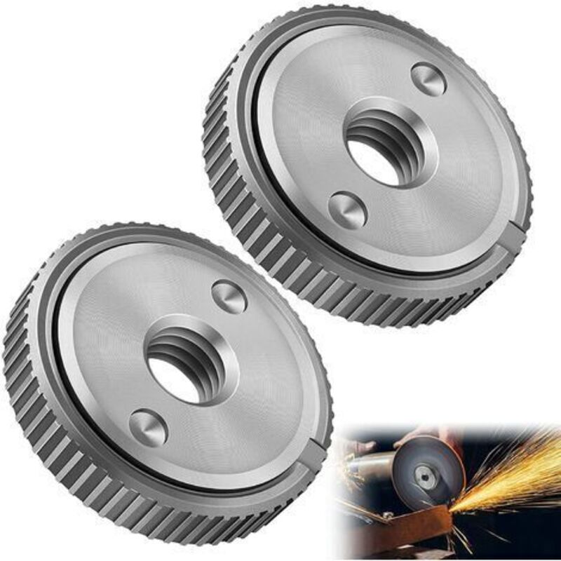Pr 2 Pièces L'Écrou De Serrage Rapide Convient À Toutes Les Meuleuses Angulaires Avec Filetagem 14, Meuleuse D'Angle Angulaires Accessories Disque A Tronconner Le Bois