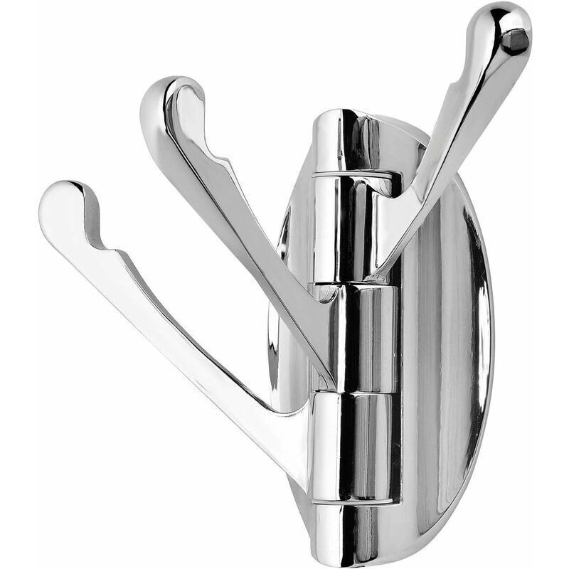 Pivotant Porte-manteau Mural Aus Rostfreiem Edelstahl Mit 3 Biegsamen Büstenhaltern, Cintre Suspendu/patère/porte-serviette À Rotation 180° For Salle De Bain Cuisine Garage Cintre (chrome Poli)