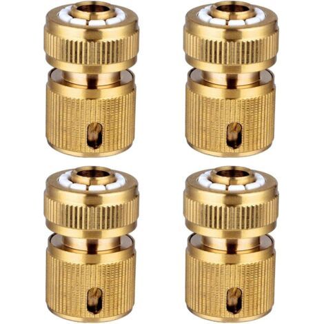 Schnellanschlüsse Für Gartenschläuche Aus Messing (4er-pack), 1/2 Zoll, Robust Und Einfach Zu Installieren
