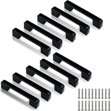 10er-pack Quadratische Küchentürgriffe Aus Edelstahl Mit 128 Mm Mittelloch (schrauben Im Lieferumfang Enthalten)