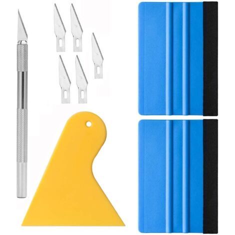 9-teiliges Werkzeugset Für Vinylfolie, Fensterfolie, Fenstertönungswerkzeug, Tapetenwerkzeug Mit Filzrakel Und -schneider