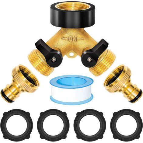 2-wege-wasserverteiler 3/4 Zoll Für Waschmaschine, Küche, Garten Und Rasen