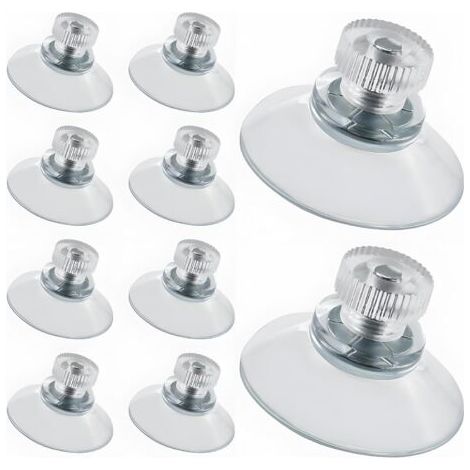 10er-pack 25-mm-fenstersaugnäpfe, Saugnapf Mit Gewinde Und Rändelmutter (starke Haftung), Saugnapfhaken, Für Spiegel, Fenster, Türen, Wände Und Andere Glatte Oberflächen