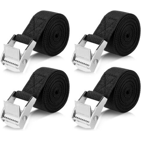 4er Set Zurrgurte 2m, 25mm Breiter Zurrgurt, Zurrgurte Mit Schnalle, Traggurt Maximal 250kg, Motorradanhängergurt Für Motorrad, Fahrradträger