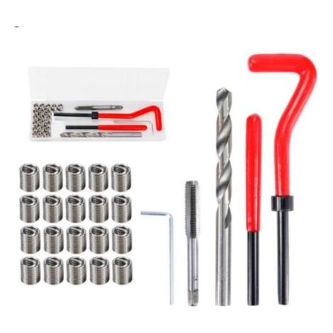 M6-feilenreparatursatz, 25 Teile, Metalleinsätze, Schraubenschlüssel, Hss-foret Und Taraud Für Einfache Reparatur