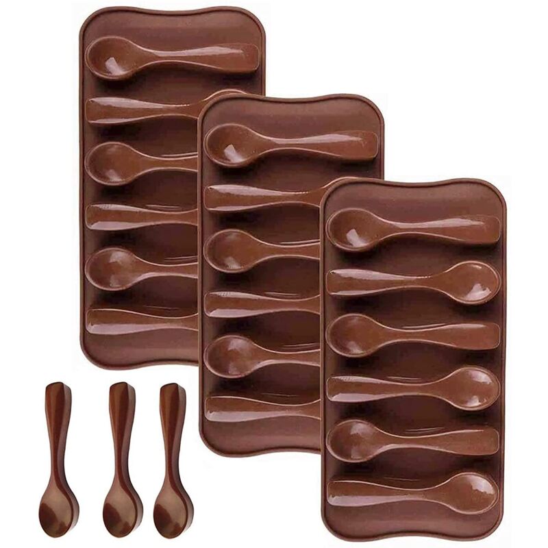 3 Stück Silikon-schokoladenform, Löffel, Schokoladenform, Seifenform, Diy-kuchen, Ostern, Süßigkeiten
