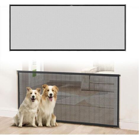 Einziehbares Schutzgitter 180 X 72 Cm, Ausziehbares Babygitter, Aufrollbar Für Kinder Und Kleine, Mittlere Und Große Hunde.