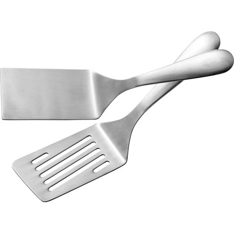 Komplettes Spachtelset Aus Metall, Pfannenwender Zum Grillen Aus Edelstahl Sus304, Pfannenwender Zum Grillen Auf Dem Hamburgerteller, Pfannenwender, 25 Cm