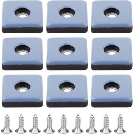 Set Mit 24 Stück Teflon-möbelgleitern, 25 Mm Stuhlbeine Mit Schrauben, Teflon-ptfe-gleiter, Puffer-stuhlgleiter, Quadratisch, Zum Einschrauben, Stuhlbeine Für Bürostuhl, Holzbodenfliesen