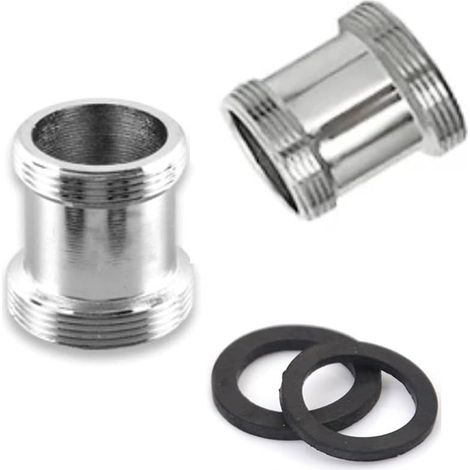 2er-pack Wasserhahn-adapter Aus Messing, 22 Mm Npt-außengewinde, Wasserhahn-belüfter-anschluss Für Waschbecken, Wasserreiniger-adapter (m22 – M22) –