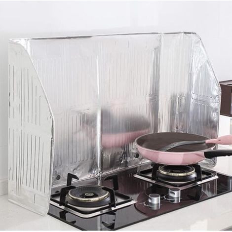 Koch-spritzschutz, Öl-schallwand, Faltbare Aluminiumfolie, Küchen-displayschutz, 120 X 50 Cm