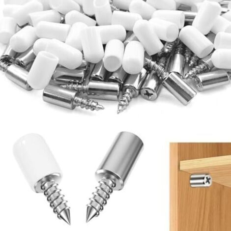 60 Stück Regalklampen, Regalträger, Regalhalterungen Für Bücherregal, Kleiderschrank, Möbel (weiß)