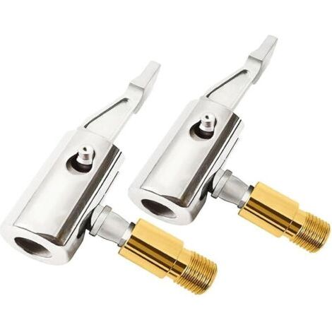 2er-pack Auto-luftpumpe Mit Reifenklemme, Gewindedüsenadapter, Reifenventilhebel-anschluss, Tragbare Reifenfülldüse, Für Autoreifenfüller