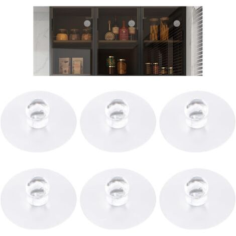 6er-pack Selbstklebende Möbel-schubladenknöpfe Aus Acryl, Ohne Bohren, Für Fenster, Schränke Und Küchenschränke.