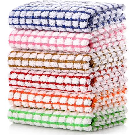 Küchenfackeln Aus Baumwoll-eponge, 40 X 60 Cm – Set Mit 6 Mehrzweck-tuchtüchern Aus Netto-gewebe Von Höchster Qualität, Sehr Saugfähig Und Widerstandsfähig