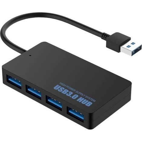 Ociodual Usb 3.0 Hub 4 Ports Schwarz Hochgeschwindigkeits-datenübertragung 5 Gbit/s Ultraschneller Super-speed-ss-datenadapter-splitter