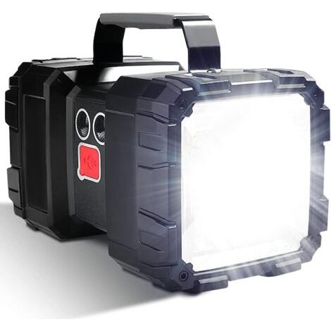 Led-taschenlampe, Wiederaufladbar, 10.000 Mah, 1200 Lm, Extrem Lange, Leistungsstarke Camping-laterne, 7 Super-leuchtmodi, Led-suchlampe Mit Usb-powerbank