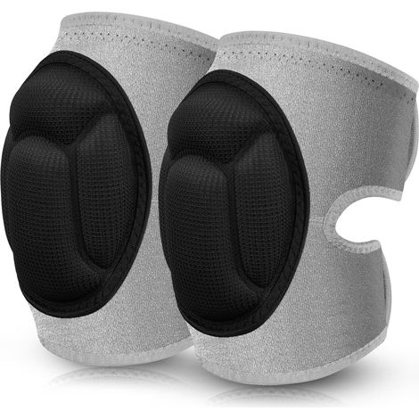 Genouillères De Protection Travail Mit Coussinet Mousse 20 Mm, Sport Für Garten, Joggen, Travail, Grau.l