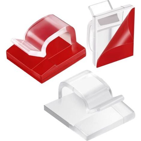 60er-pack Outdoor-kabelbinder Mit Weihnachtlichen Klebehaken, Für Lichterketten Unter Dem Tisch (klein, Transparent)