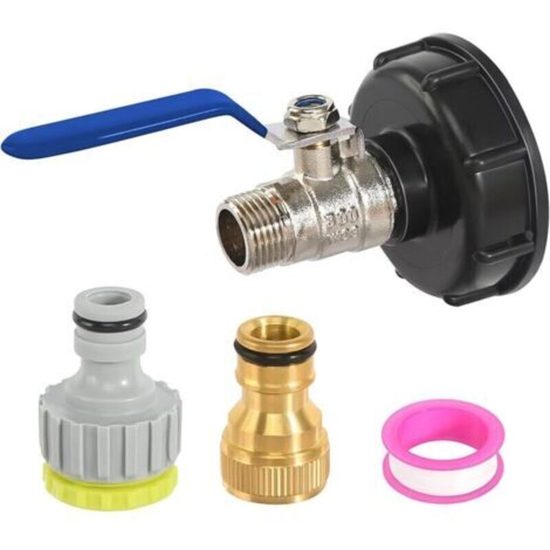 Ibc-wassertank-adapter 1/2 Zoll, Ibc-kugelhahn-adapter, Ibc-wassertank-wassertank-gartenschlauch-zubehör