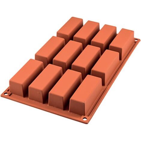 Rechteckige Mousse-kuchenform Aus Silikon, Rostrot, 29,5 Cm X 17 Cm X 3 Cm, 1 Stück. Rechteckige Kuchenform Zum Backen.