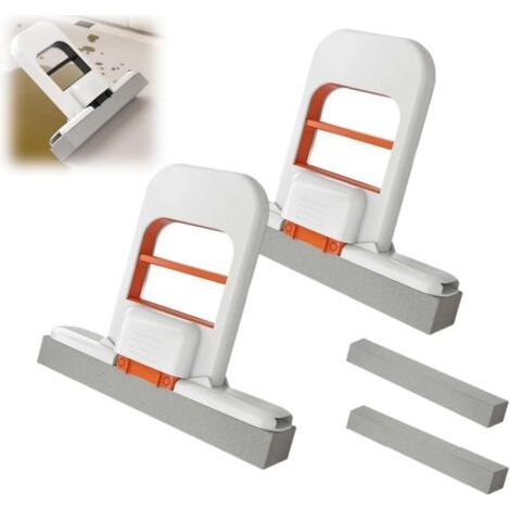 2er-pack Faltbarer Mini-desktop-besen, Selbstauswringendes Reinigungswerkzeug, Tragbarer Mini-reinigungsschwamm, Nass- Und Trockenreinigungssystem, Kleiner Baumwollbesen Für Autofenster