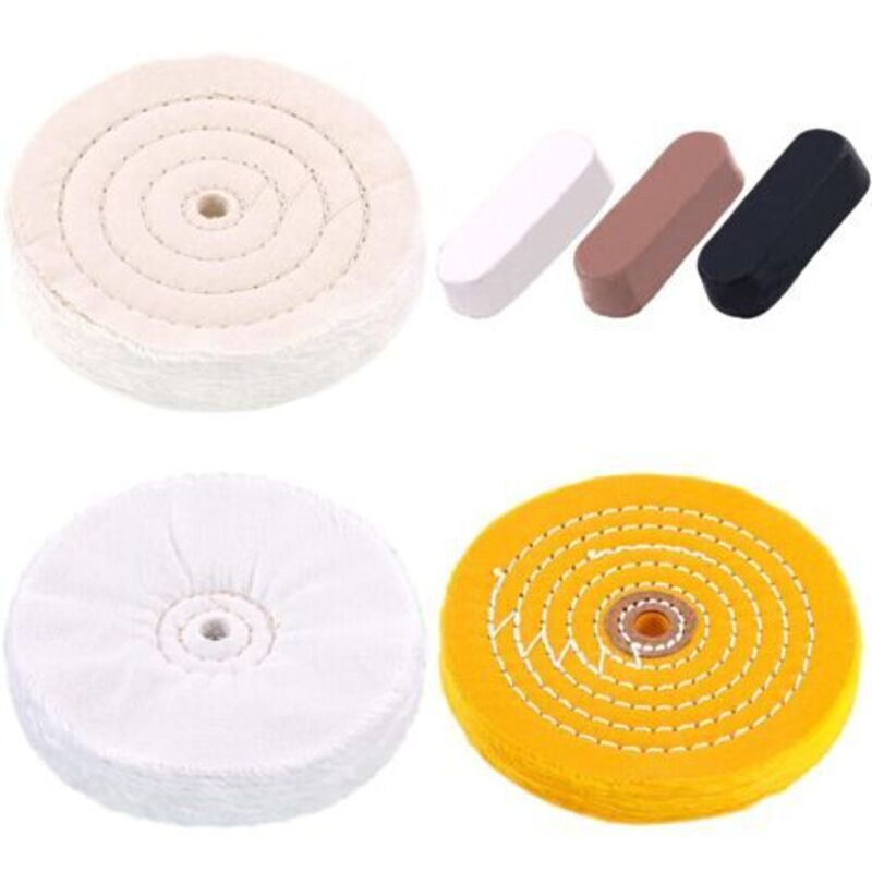 Pr. 6 Stück, 6 Beutel, Professionelle Polissage-rougen Mit 3 Farben, Kit Mit Polissage-kompositionen, Bestehend Aus Baumwolle (48 Plissee), Gelb (39 Plissee) Und Flanell (30 Plissee)