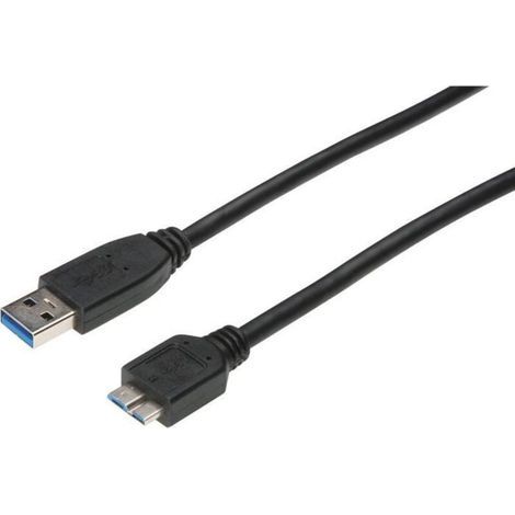 Usb-kabel – Marke – 3.0 A-stecker Auf Micro-b-stecker – Dreifach Geschirmt – 1 M – Schwarz