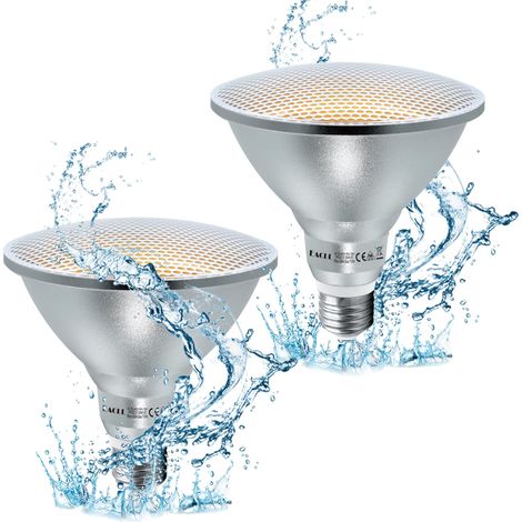 Ampulle Led E27 Par38 18 W 2000 Lm 3000 K Weiß, Entspricht 120 W, 60°-lichtkegel, Nicht Dimmbar, Ohne Szintillation, 2er-packung
