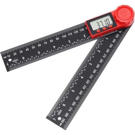 Digitaler Winkelmesser 8 Zoll 200 Mm, Kohlefaser 0–360 °, Elektronischer Neigungsmesser, Goniometer, Winkelmesser, Messlineal, Werkzeug Mit Lcd-display Für Den Ingenieurbau