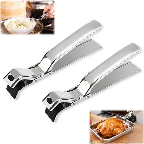 Pince À Plats Chauds – Lot Von 2 Pincen Aus Rostfreiem, Bruchsicherem Stahl Für Flaschen / Greifwerkzeuge Für Empfänger