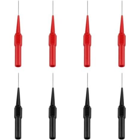 8-teiliges Prüfspitzen-set, Edelstahl-messleitungen Für Multimeter, Multifunktionale Prüfspitzen Für Multimeter, Elektriker, Labore (rot Und Schwarz)