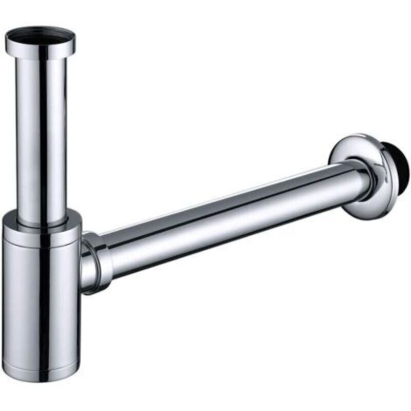 Siphon D'Évier, Siphonrohr Verchromt, Modell L, Aus Rostfreiem Edelstahl, Geruchshemmend, 1 1/4 Pouce, Hohe Qualität, Für Evier
