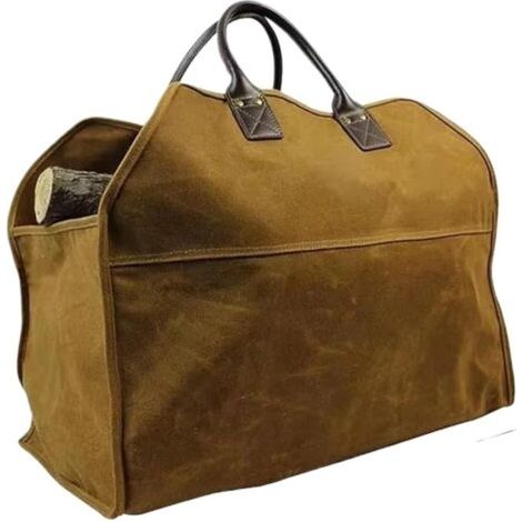 Canvas-holztasche, Canvas-brennholz-tragetasche, Tragetasche, Kaminzubehör, Holzregal Mit Griffen, Ideal Für Camping Für Öfen, Camping, Strand