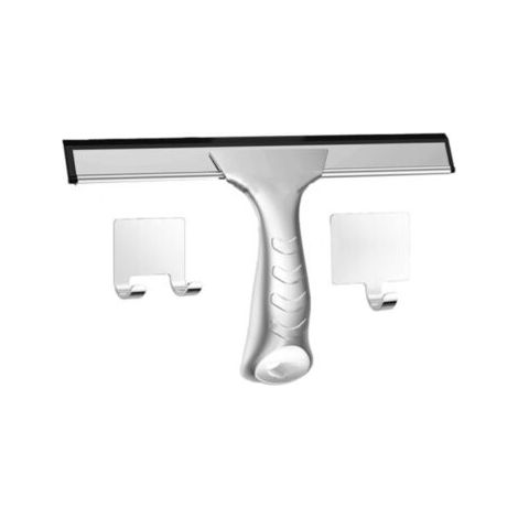 Raclette De Douche En Acier Inoxydable, 25,4 X 13,2 Cm, Mit Häkelkleber, Ideal Für Vitres Und Salle De Bain