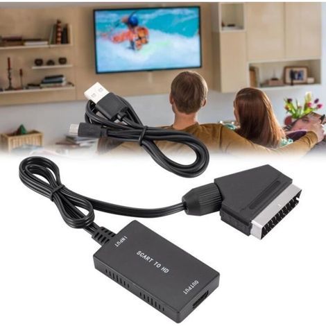 Adapter Zum Konvertieren Von Péritel Scart In Hdmi 1080p Hd