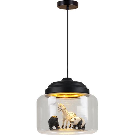 Klarglas-tier-pendelleuchte, Moderner Led-kronleuchter, Kreatives Und Verspieltes Design, Hängelampe Für Kinderzimmer, Restaurant, Café, Personalisierte Dekorative Beleuchtung –