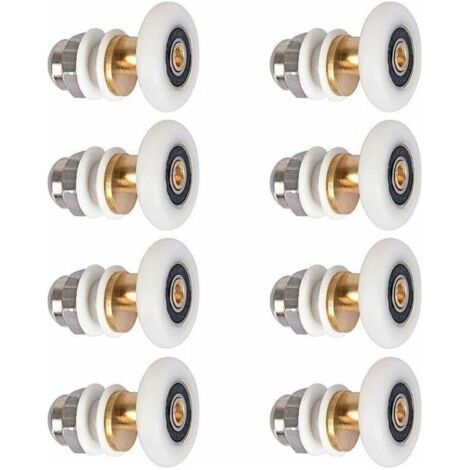 Roulettes De Porte De Duche Coulissantes – Lot Von 8 Roulettes De Rechange De 25 Mm