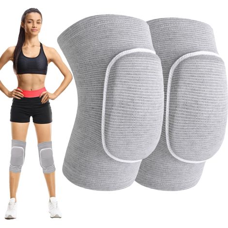 Genouillères Sport, Volleyball, Travail, Tanz Mit Mousse-suppe Für Mädchen/frauen, Regeln, Grau, M.
