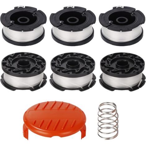 6 Spulen Trimmerfaden A6481 Und A6485 Für Black Decker Stc1820cm, Stc1820pc, Stc1820epc, Stc1840epc, St5530, St1823, Glc1823l20
