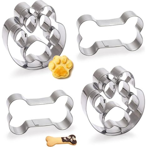 4 Stück Keksausstecher In Hundeform, Kuchenausstecher Aus Edelstahl, Ausstecher Für Hundegebäckstücke, Ausstecher Für Hundekekse, Ausstecher Für Hundepfoten, Ausstechformen Für Hunde