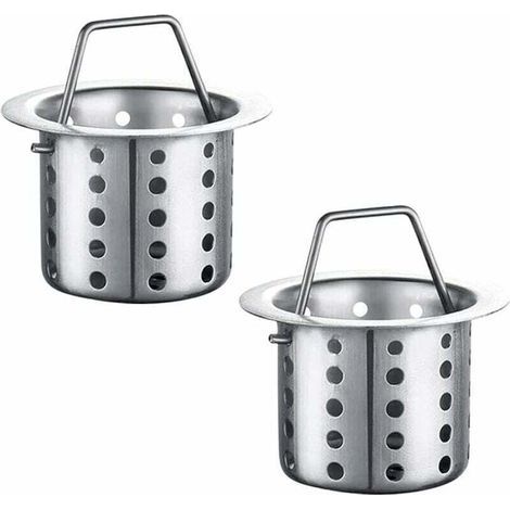 Küchenspülenfilter, 2 Stück Küchenspülensiebe, Küchenabflusssieb, Spülbeckensiebfilter, Abflusssieb, Für Badezimmerspüle, Waschbecken, Badewannenstopfen,