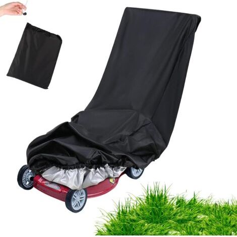 Rasenmäher-abdeckung, Wasserdichte Rasenmäher-abdeckung, Rasenmäher-abdeckung, 210d-polyester-rasenmäher-abdeckung Mit Aufbewahrungstasche Mit Kordelzug (193 X 64 X 112 Cm)