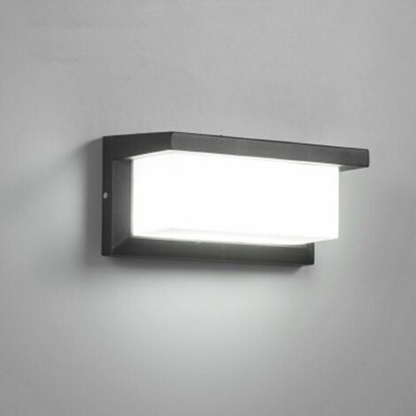 Moderne Außenwandleuchte, Led, 12 W, Wasserdicht, Ip65, Anthrazitfarbenes Aluminium, Beleuchtung, Dekorationsleuchte Für Innenhof, Garten, Terrasse In Der Nähe Von Wandwegen.