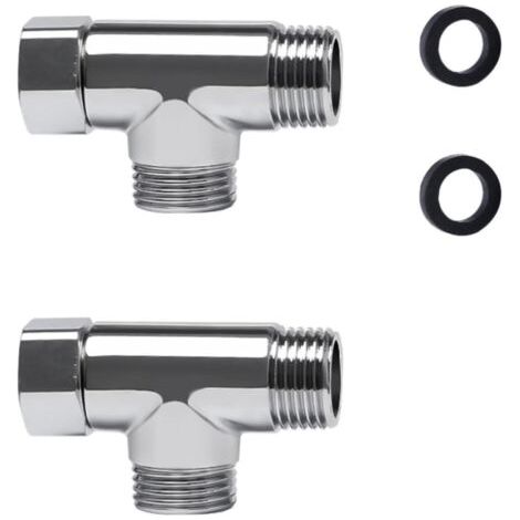 Toiletten-umstellventil, 1/2-zoll-t-anschluss, 3-wege-toiletten-umstellventil, 3-wege-wasserhahn-umstellventil, Umstellanschluss