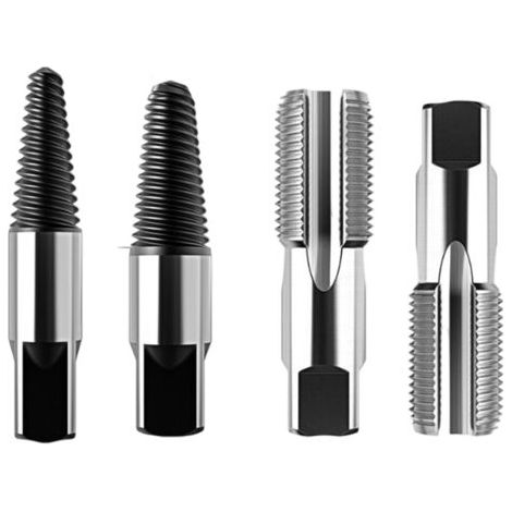 Set Mit 4 Gewindeausziehern Für 1/2"- Und 3/4"-rohre, Für Beschädigte Schrauben.