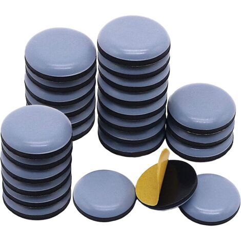 Gleiter 25 X 25 Mm, 25 Stück, Selbstklebende Teflon-möbelgleiter, Gleitpad Für Stuhl, Sofa, Schreibtisch, Tisch, Sessel, 25 Mm Runde Gleiter