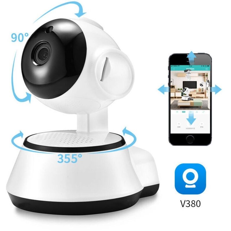 Panorama-überwachungskamera V380 Pro Ip Wifi, Filloses Sicherheitsgerät Für Den Haushalt, Audio-registrierung, Babyphone, Innenvideo,